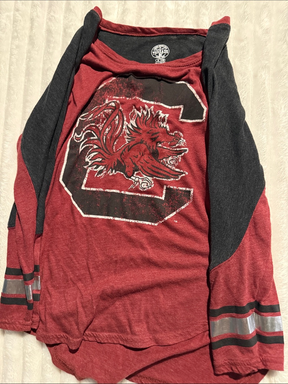 Womens Tee in Garnet and Black - University of South Carolina Logo